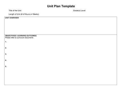 39 Best Unit Plan Templates [Word, PDF] ᐅ TemplateLab