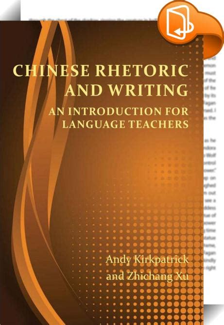 Chinese Rhetoric and Writing : Andy Kirkpatrick, Zhichang Xu - Book2look