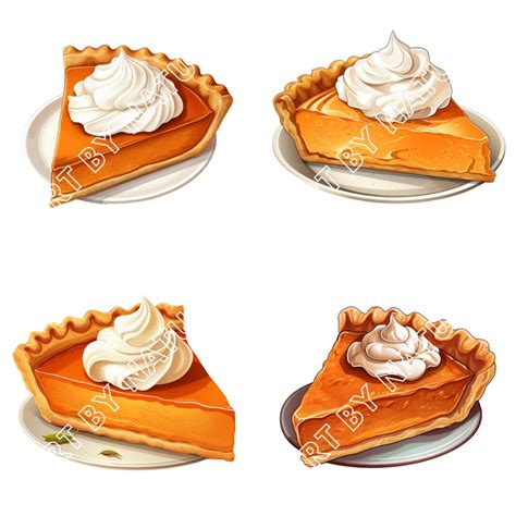 Pumpkin Pie Watercolor Clipart, Pumpkin Pie Clipart, Pumpkin Pie Png ...