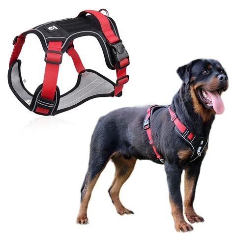 Qpets® No Pull Dog Harness with Safety Reflective Strip Quick Release ...