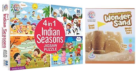 Buy Ratna's 4 in 1 Indian Seasons Jigsaw Puzzle for Kids. 4X35 Pieces ...