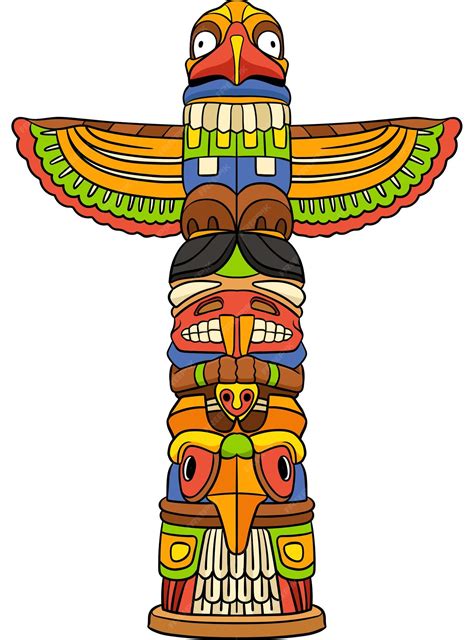 Premium Vector | This cartoon clipart shows a native american indian ...