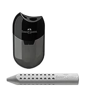 Faber-Castell 183500 Double Sharpener Case Colour: Black/Transparent (1 ...