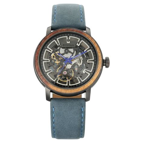 Titan Magnate Blue Dial Automatic Leather Strap watch for Men 1797KL02 ...