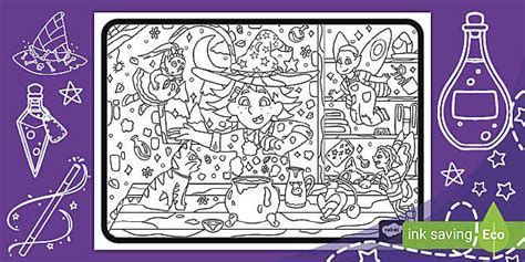 Busy Picture Fantasy Colouring Page
