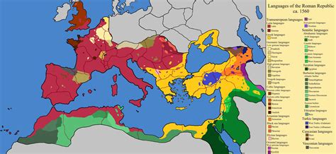 Languages of the Roman Republic ca. 1560 : r/imaginarymaps