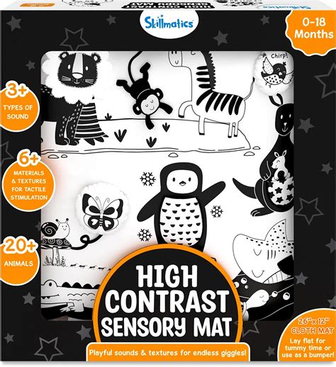 Skillmatics High Contrast Sensory Cloth Mat for Babies & Infants ...
