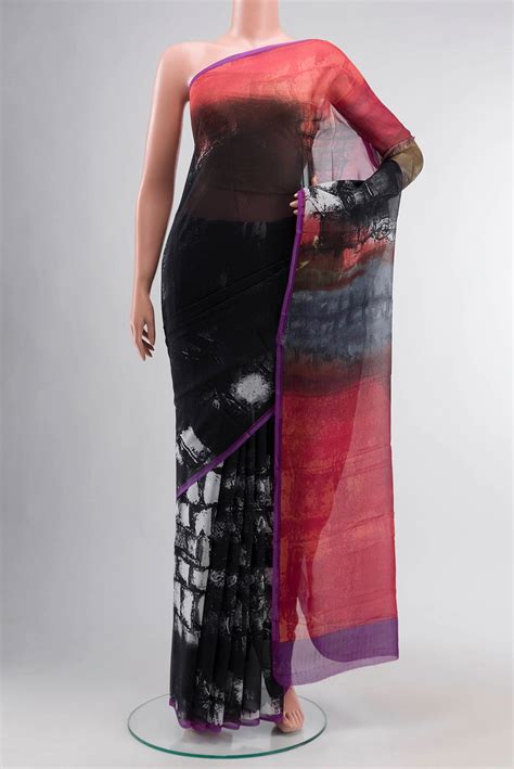 Multi Color Mysore Chiffon Saree – Nalli Silk Sarees Pvt Ltd