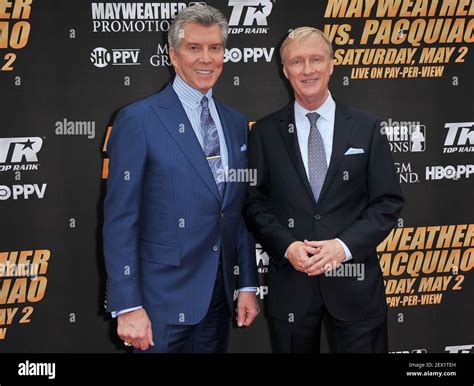(L-R) Michael Buffer & Jimmy Lennon, Jr. at the Mayweather vs. Pacquiao ...