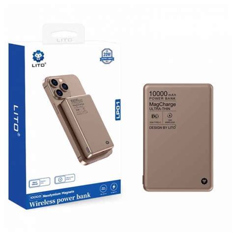 LITO PD20W & WIRELESS 15W- POWER BANK-10000MAH - BLACK