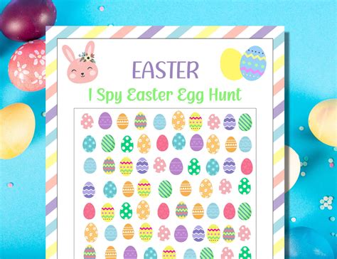 Easter I Spy Game Easter Egg Hunt Look and Find Game Printable Easter ...