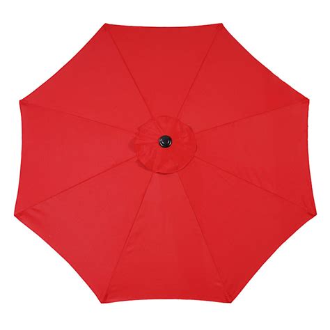 Red Crank & Tilt Steel Round Outdoor Patio Umbrella, 7.5' | At Home