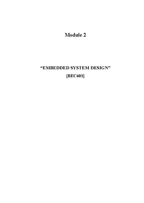 BEC601 MOD-2 Embedded System Design: Characteristics & Quality ...