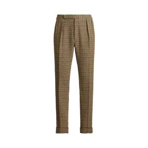 Gregory Checked Wool Tweed Suit Trouser for Men | Ralph Lauren® IN