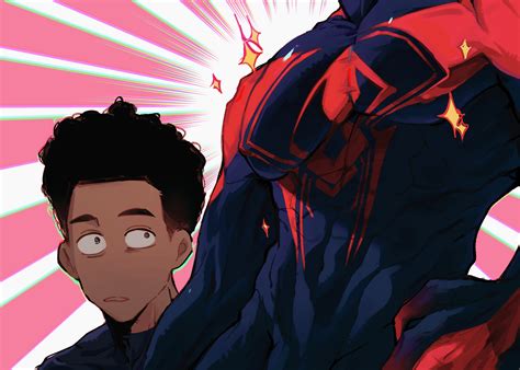 miguel o'hara and miles morales (marvel and 3 more) drawn by jv0202021 ...