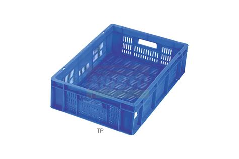 ARISTO Polypropylene Crate 64120 TP_BL Totally Perforated Crate, Blue ...