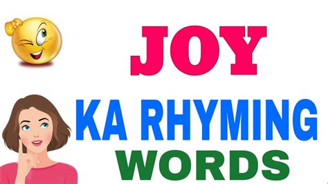 Joy ka rhyming word | Rhyming words of Joy | Joy rhyming words - YouTube