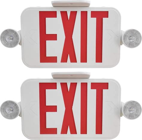Buy LIT-PaTH LED Combo Emergency EXIT Sign with 2 Adjustable Head ...