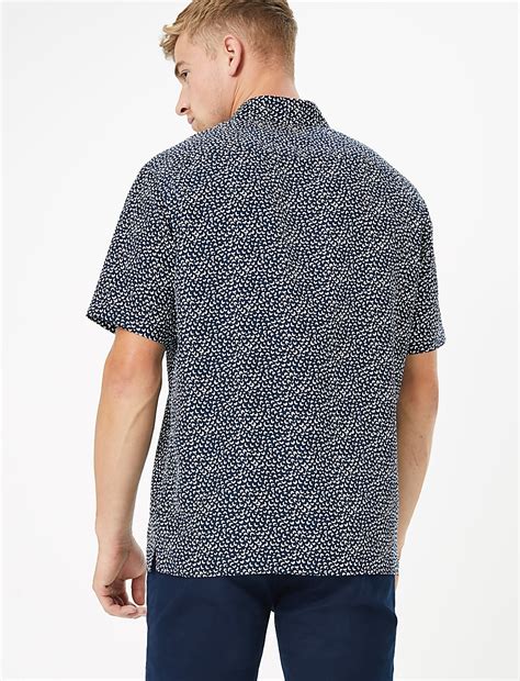 Buy Geometric Print Relaxed Fit Shirt at Marks & Spencer