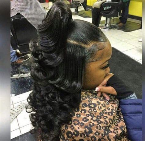 Image result for half done hair weave | Weave ponytail hairstyles, Hair ...