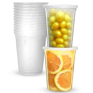 Buy Supreme Select Deli Plastic Storage Containers With Lids [16 Sets ...