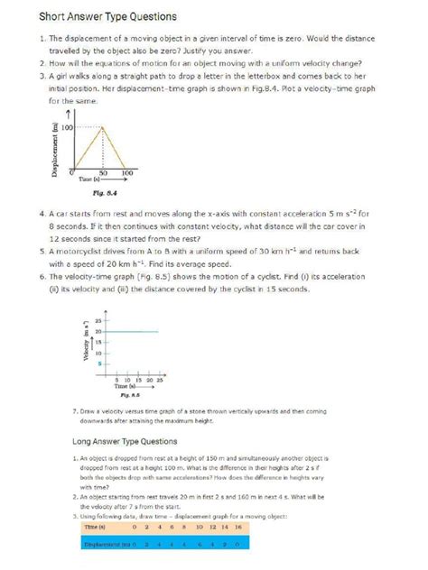 Science Class 9 Motion Questions 的图像结果