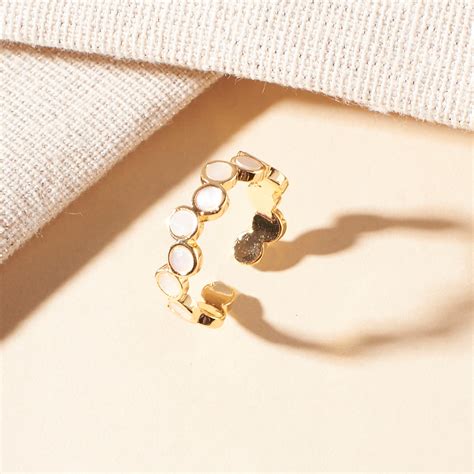 Halo Peachy Opal Gold Ring | Salty – Salty Accessories