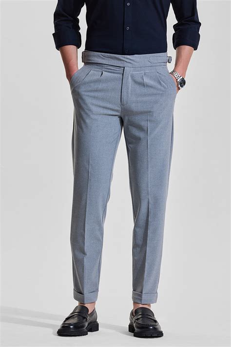 Buy Men's Grey Regular Fit Luxe Korean Trousers Online | Snitch – SNITCH