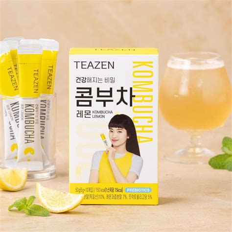 Купить Teazen Добавка чай комбуча с пробиотиками, 40 стиков (вкус лимон ...
