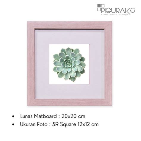 Jual Bingkai Foto Minimalis 20x20 cm - Bingkai Matboard - Black - White ...