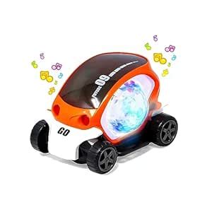 KEENBEY Stunt Car 360 Degree Rotating Stunt Car Bump and Go Toy with 4D ...
