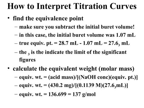 TitrationCurves find the equivalence point | PPT