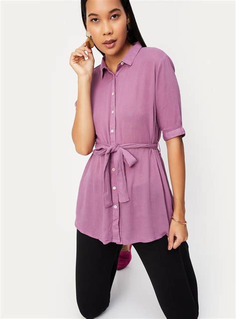 Buy Women Solid Tie-Up Waist Tunic Online at just Rs. 799.0 ...