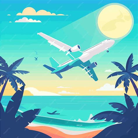 Image result for Plane Flying Over Beach Drawing