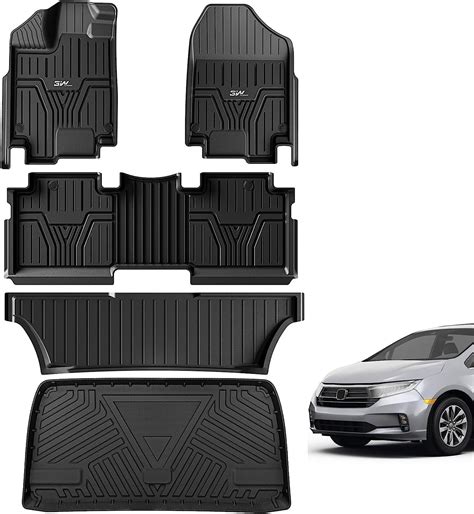 3W All-Weather Floor Mats & Cargo Liner for Honda Odyssey 2018-2023 ...