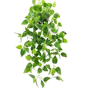 WXBOOM Small Fake, Artificial Potted Plant Faux Ivy Vine Plant Hanging ...