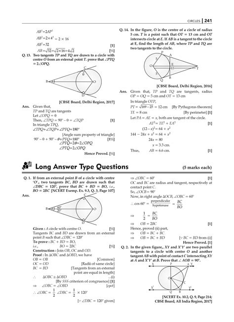 NCERT Solutions Class 10 Maths | Chapter 10 Circles | For 2025-26 Board ...