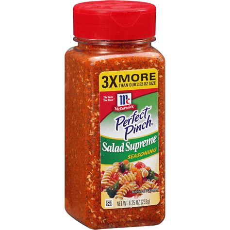 Amazon.com : McCormick Perfect Pinch Salad Supreme Seasoning, 8.25 oz ...
