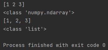 Convert Numpy Array to Python List 的图像结果