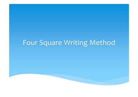 Image result for 4 Square Method