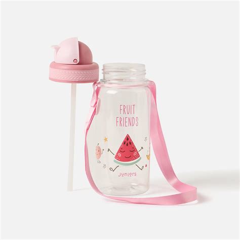 Buy Juniors Fruit Print Flip Straw Bottle - 350 ml from Juniors at just ...