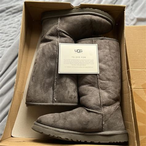 UGGs Classic Tall Boot in Gray Comes with box... - Depop