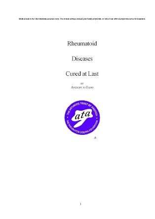 Rheumatoid Disease Cured At Last eBook : di Fabio, Anthony: Amazon.in ...