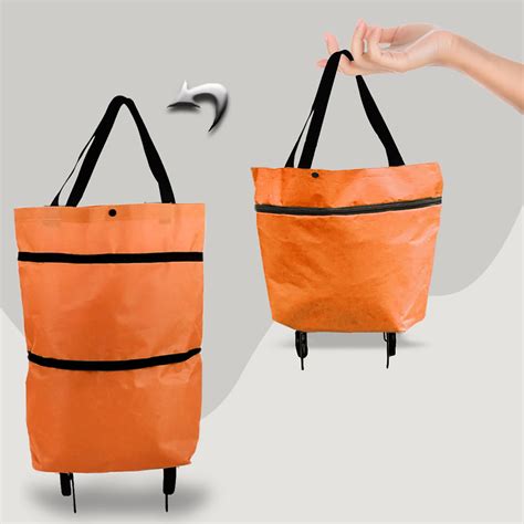 wofedyo shopping trolley bag portable multifunction folable tote bag ...