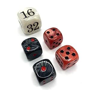 Luck Lab Backgammon Pearl Dice Set - 22 mm Doubling Cube Plus Four 16 ...
