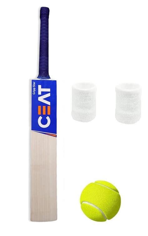 Buy Top Team Poplar Willow Wooden Cricket Bat with Tennis Cricket Ball ...