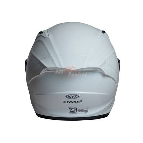 KYT Striker Plain Gloss White Helmet– Moto Central