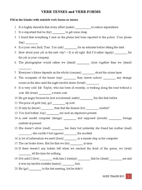 Image result for Verb Form Exercise