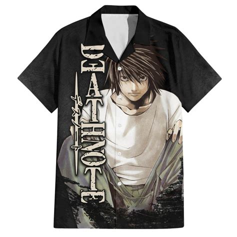 L Lawliet Death Note Hawaiian Shirt - Unique Anime Apparel for Fans