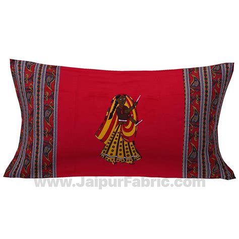 Applique Red Dandiya Jaipuri Hand Made Embroidery Patch Work Single Be ...